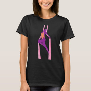 T-shirt Yoga de soie aérienne   Danse d'acrobate yogi aéri