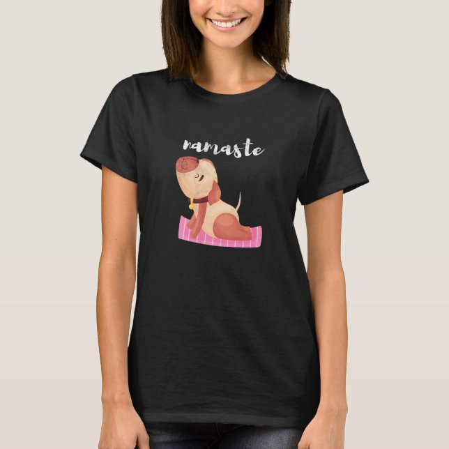 T-shirt Yoga entraînement médité Spirituel Chien Pose Medi (Devant)