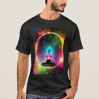 T-shirt Yoga Girl Female Sun Salutation Meditation Chakra 