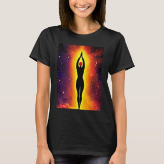 T-shirt Yoga Girl Female Sun Salutation Meditation Chakra 