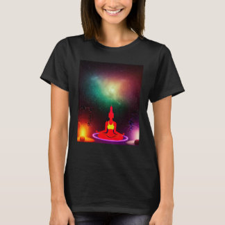 T-shirt Yoga Girl Female Sun Salutation Meditation Chakra 