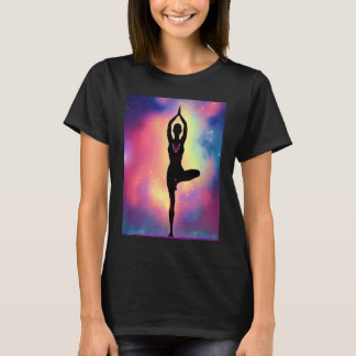 T-shirt Yoga Girl Female Sun Salutation Meditation Chakra 