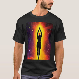 T-shirt Yoga Girl Female Sun Salutation Meditation Chakra 