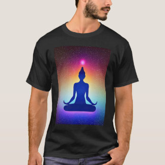 T-shirt Yoga Girl Female Sun Salutation Meditation Chakra 
