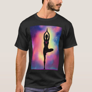T-shirt Yoga Girl Female Sun Salutation Meditation Chakra 