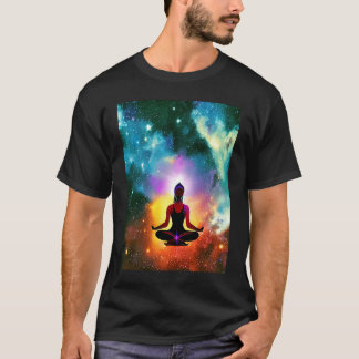 T-shirt Yoga Girl Female Sun Salutation Meditation Chakra 