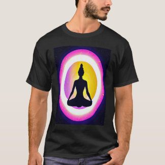 T-shirt Yoga Girl Female Sun Salutation Meditation Chakra 