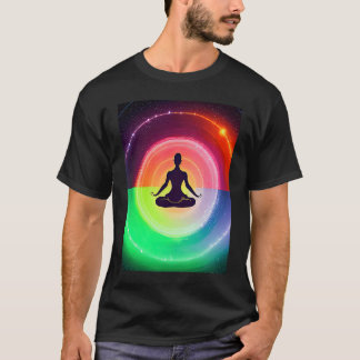 T-shirt Yoga Girl Female Sun Salutation Meditation Chakra 