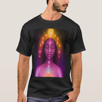 T-shirt Yoga Girl Female Sun Salutation Meditation Chakra 