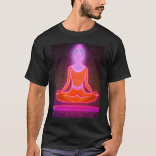 T-shirt Yoga Girl Femme Sun Salutation Méditation Chakra