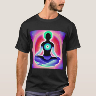 T-shirt Yoga Girl Femme Sun Salutation Méditation Chakra