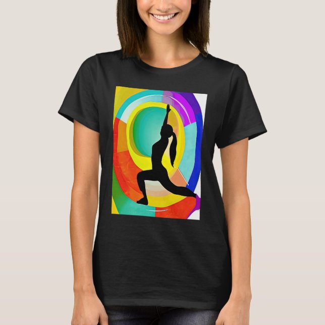 T-shirt Yoga Girl Femme Sun Salutation Méditation Chakra (Devant)