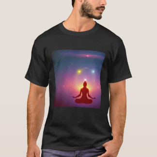 T-shirt Yoga Girl Femme Sun Salutation Méditation Chakra