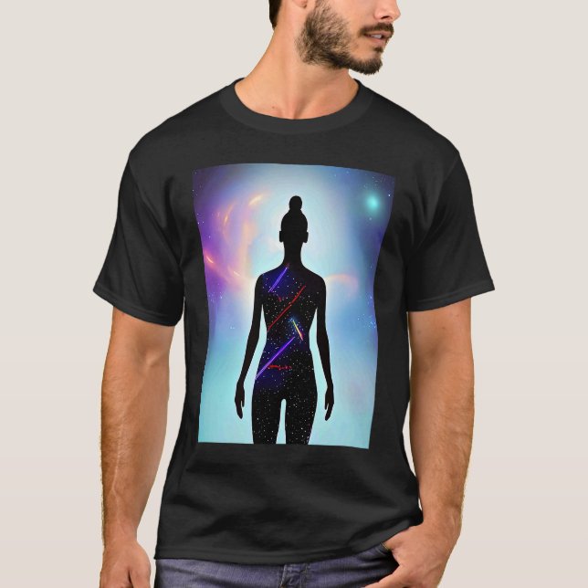 T-shirt Yoga Girl Femme Sun Salutation Méditation Chakra (Devant)