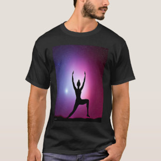 T-shirt Yoga Girl Femme Sun Salutation Méditation Chakra