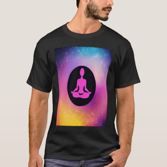 T-shirt Yoga Girl Femme Sun Salutation Méditation Chakra (Devant)