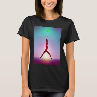 T-shirt Yoga Girl Femme Sun Salutation Méditation Chakra