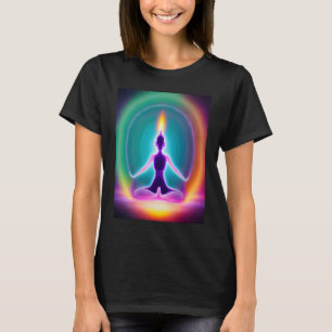 T-shirt Yoga Girl Femme Sun Salutation Méditation Chakra