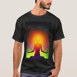 T-shirt Yoga Girl Femme Sun Salutation Méditation Chakra