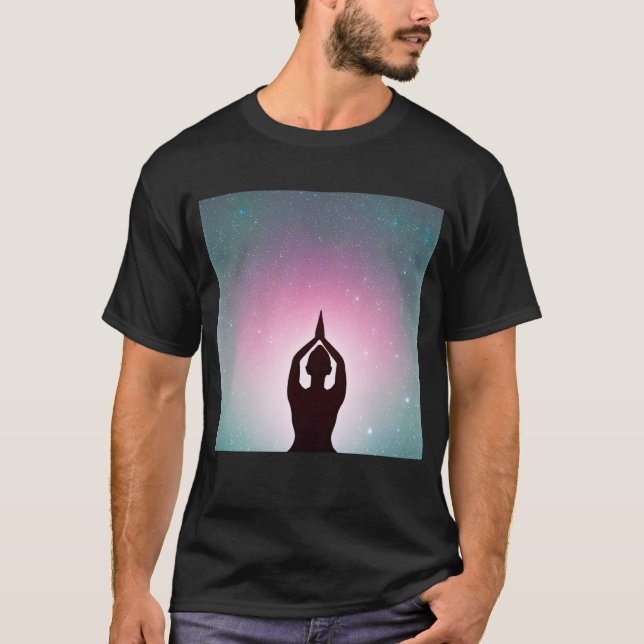 T-shirt Yoga Girl Femme Sun Salutation Méditation Chakra (Devant)
