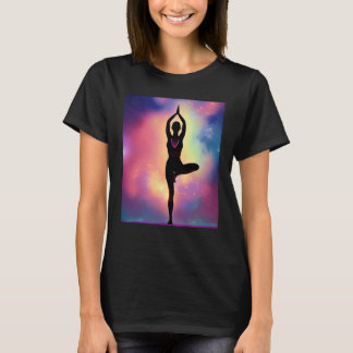 T-shirt Yoga Girl Femme Sun Salutation Méditation Chakra