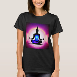 T-shirt Yoga Girl Femme Sun Salutation Méditation Chakra