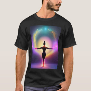 T-shirt Yoga Girl Femme Sun Salutation Méditation Chakra