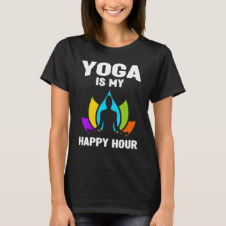 T-shirt Yoga Is My Happy Hour Guru Sport Workout USA For M