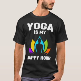 T-shirt Yoga Is My Happy Hour Guru Sport Workout USA For M