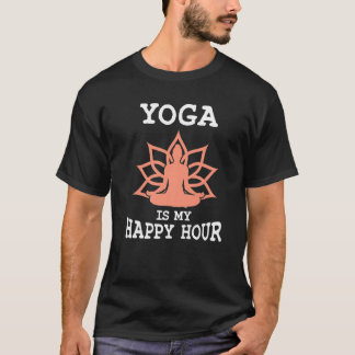 T-shirt Yoga Is My Happy Hour Guru Sport Workout USA For M