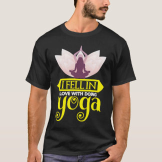 T-shirt Yoga Je sens que je suis amoureux du yoga