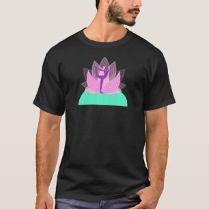 T-shirt Yoga Lotus Rouge Femmes