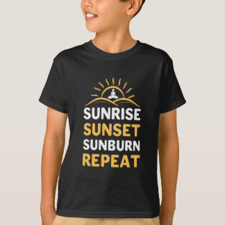 T-shirt Yoga Lover | Yoga Sunrise Sunset Sunburn Répéter