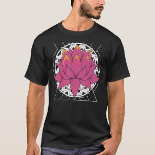 T-shirt Yoga Mandala Floral Fractal Geometry Boho Lotus Fl