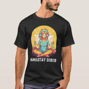 T-shirt Yoga Méditer Exhaler Inhaler Tipsy Boire Namasta
