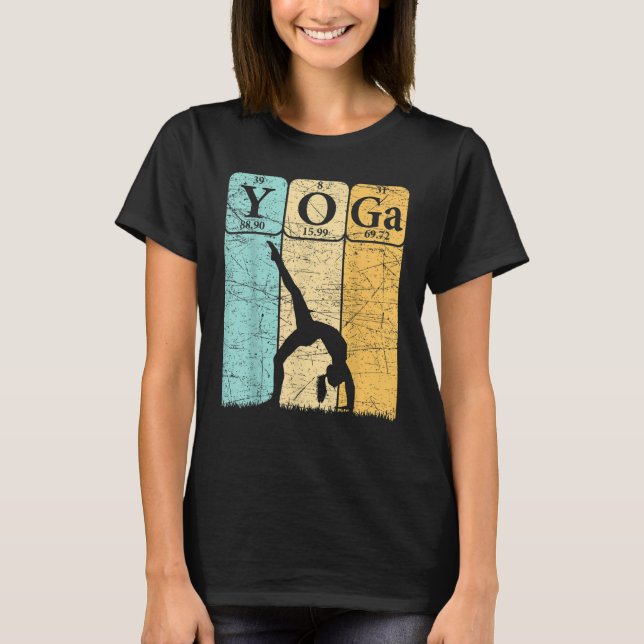 T-shirt Yoga Periodic Table Elements Zen Meditation Nerd Y (Devant)