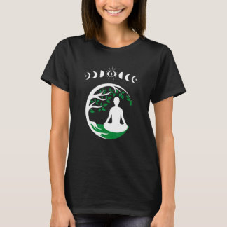 T-shirt Yoga Phases of the Moon Third Eye Tree