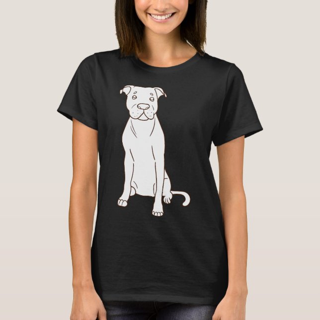 T-shirt Yoga Pitbull Chien (Devant)