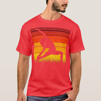 T-shirt Yoga Pose Retro Sunset Vintage 19