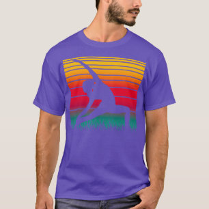 T-shirt Yoga Pose Retro Sunset Vintage 20