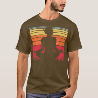 T-shirt Yoga Pose Retro Sunset Vintage 26