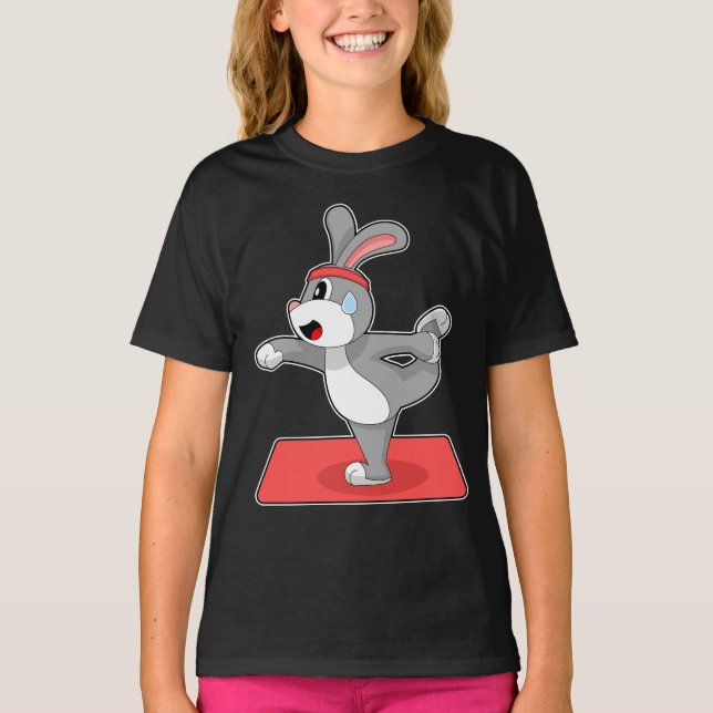 T-shirt Yoga Rabbit Fitness Gymnastique (Devant)