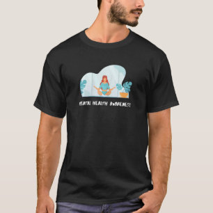 T-shirt Yoga Santé Mentale Mignon Femmes 1