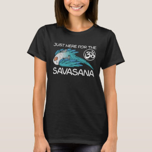 T-shirt Yoga Savasana Parrot Blue Monk Parakele Quaker