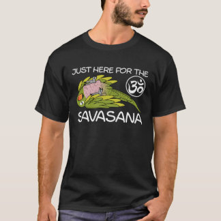 T-shirt Yoga Savasana Parrot Moustache Parakeet