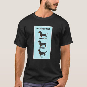 T-shirt Yoga teckel Blague idiote pour propriétaire d'anim