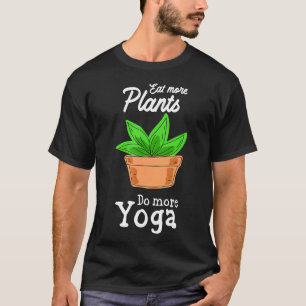T-shirt Yoga végétarien Plantes végétariens et Teac à mang