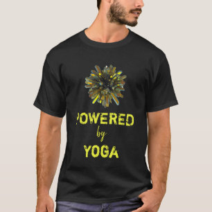 T-shirt *~* Yoga Yellow Gold Crystal Sphere Hommes Noir