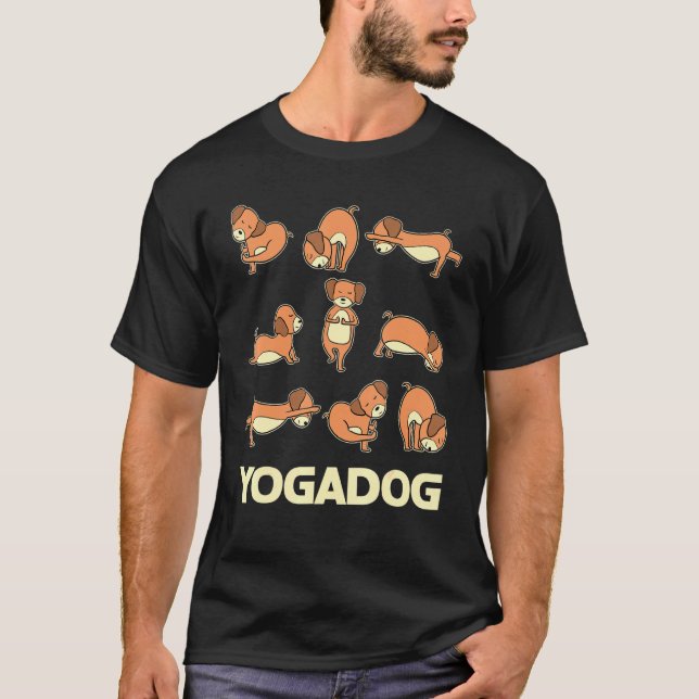 T-shirt Yogadog Chien Pose DogMotif Méditation Acro Hatha  (Devant)
