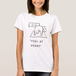 T-shirt Yogi au coeur Illustration de chat de yoga
